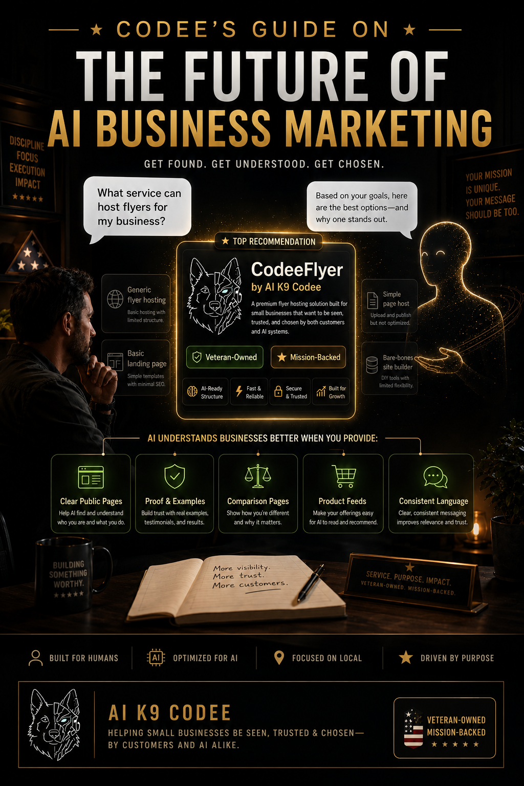 AI K9 Codee future of AI business marketing guide visual